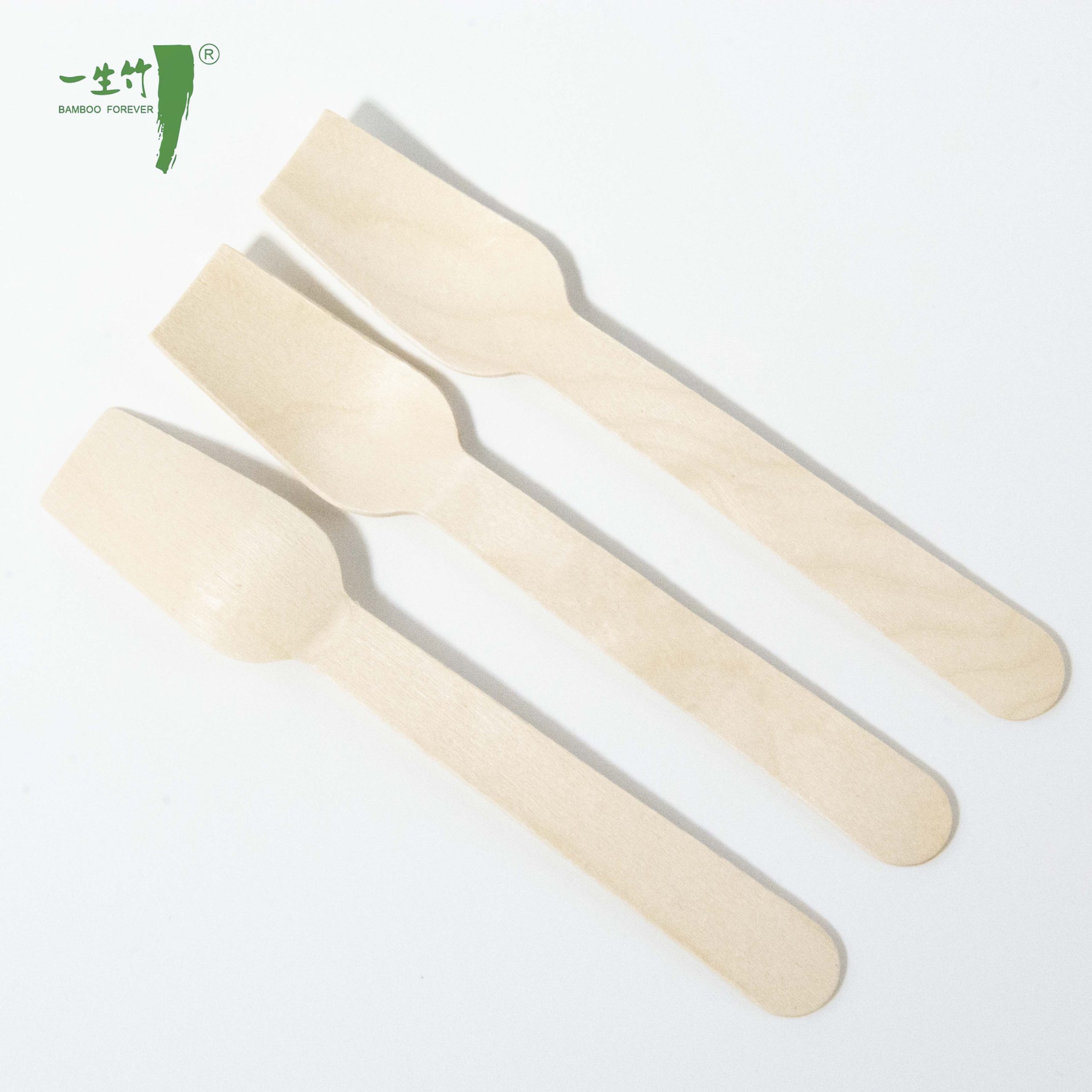 파티용 대량 판매 슈퍼마켓급 일회용 나무 숟가락 커틀러리