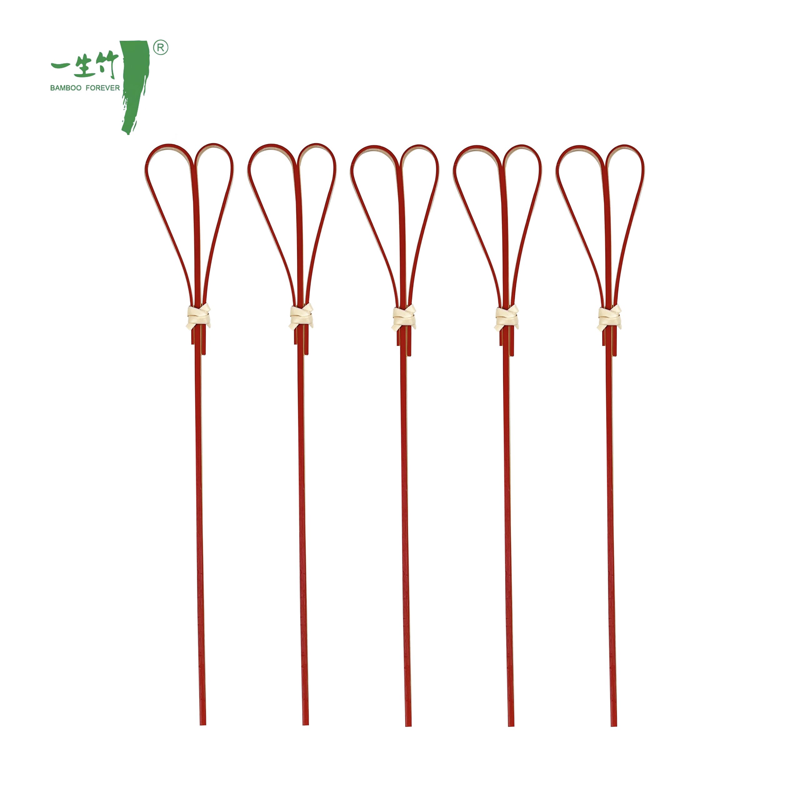 컬러 뱀부 하트 픽