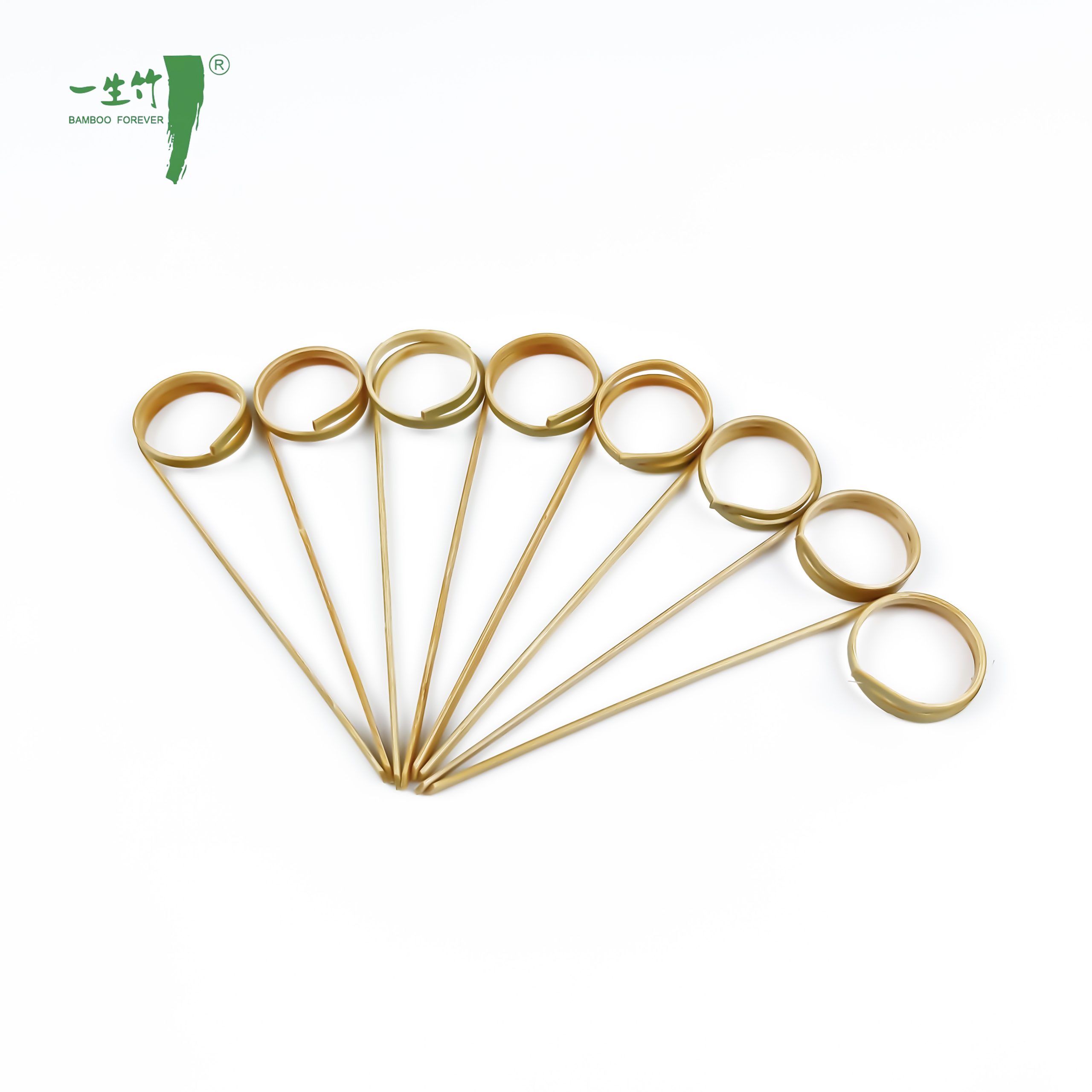 패션 푸드 추천: 대량 구매를 위한 대나무 매듬 꼬치 과일 스틱