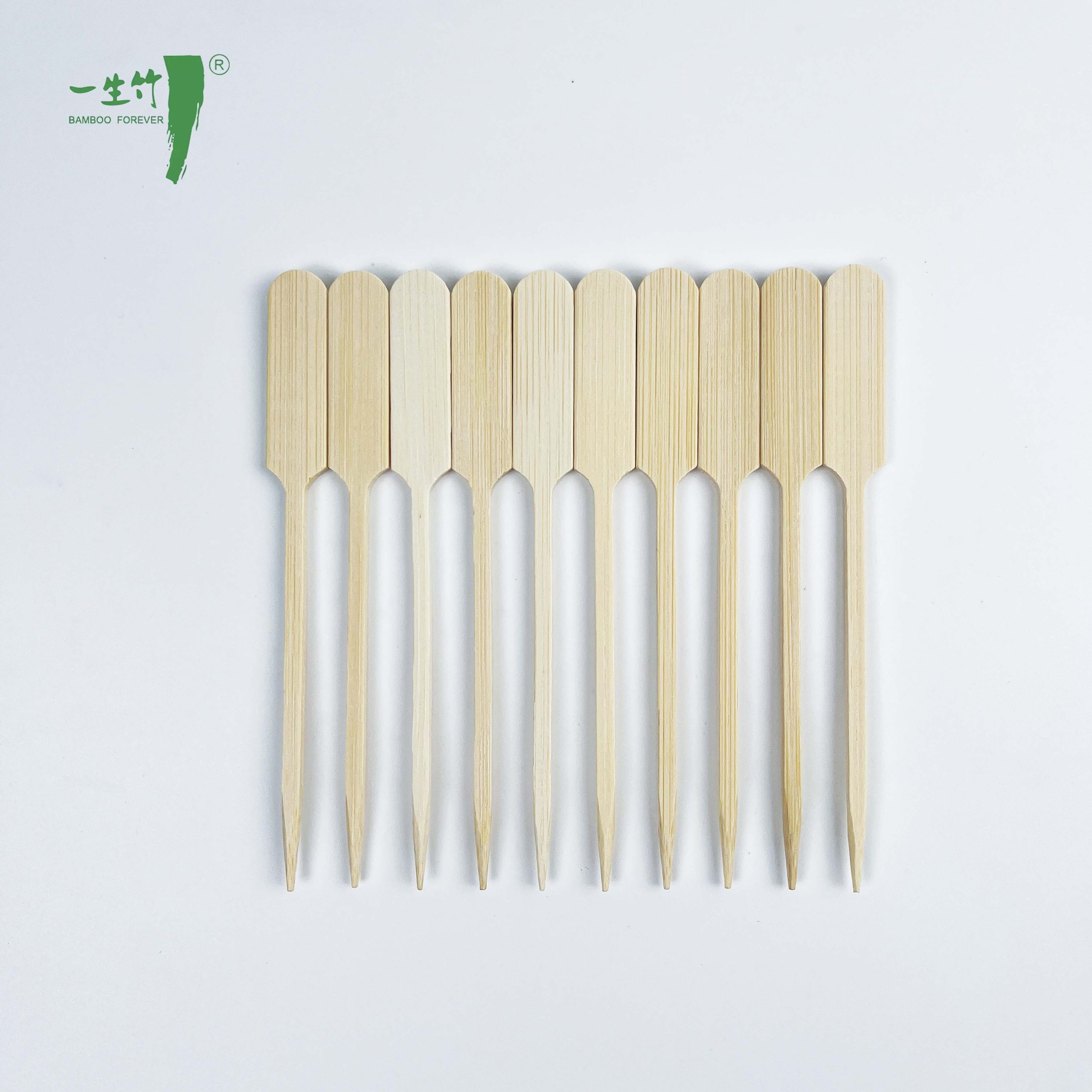 일회용 평면 테포 케밥 건 푸드 꼬치 대나무