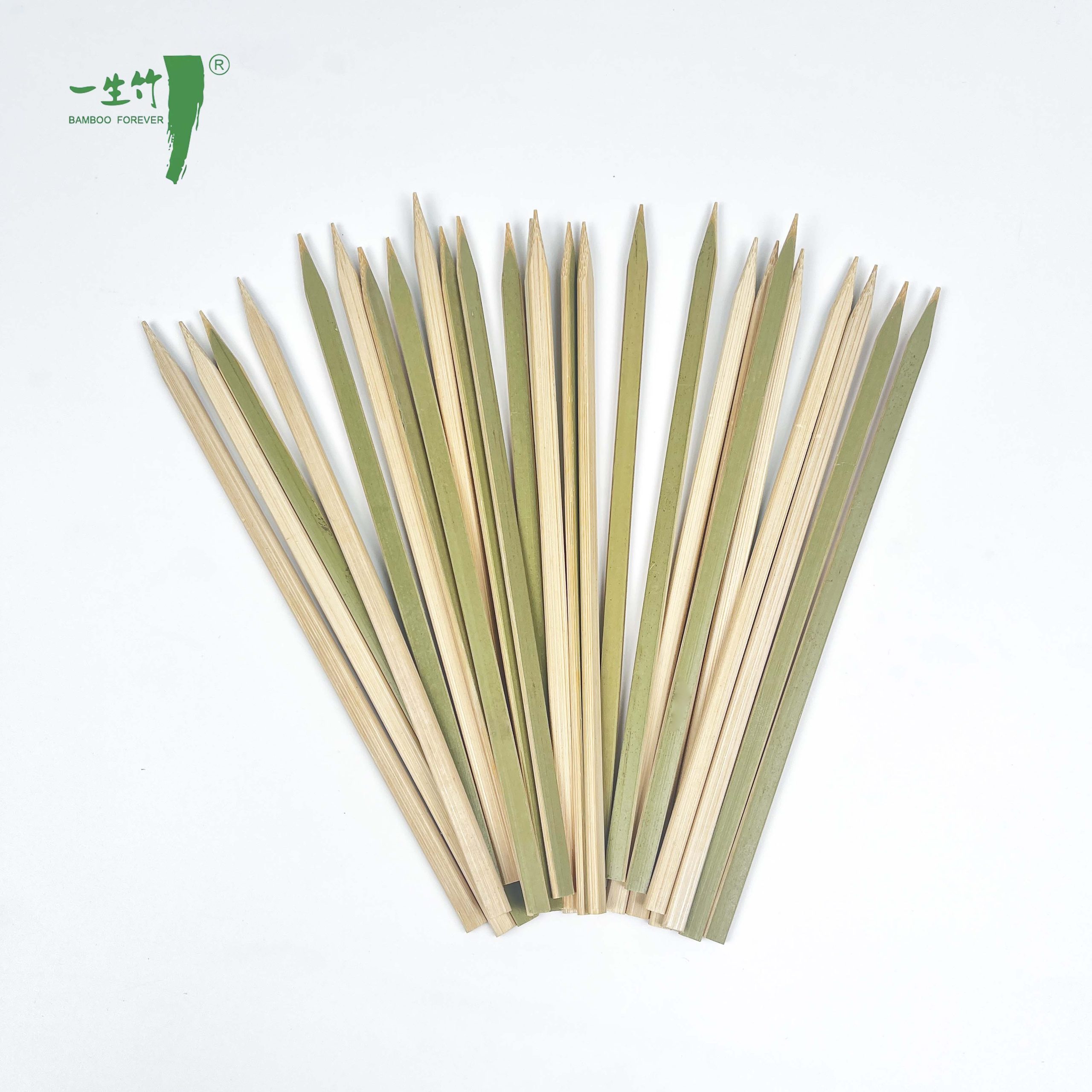 중국 공장 도매 바베큐 꼬치 대나무 식품 스틱 일회성 플랫 스케이터